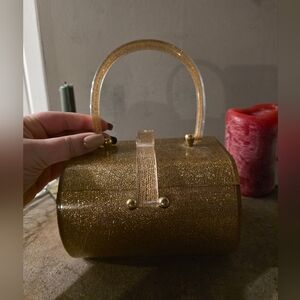 Wilardy Vintqge Lucite Elegant Gold Handbag